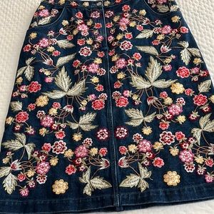 Needle & Thread Denim Skirt